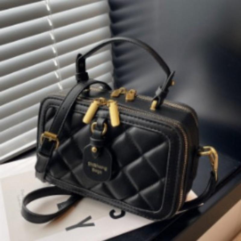 Rhombus embroidery thread small bag women's new popular versatile messenger bag fashionable portable small square bag