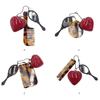 Fashionable Keyring Multifunctional Comb Heart Mirror Keychain for Stylish Hair Care Creative Key Ring Bag Pendant