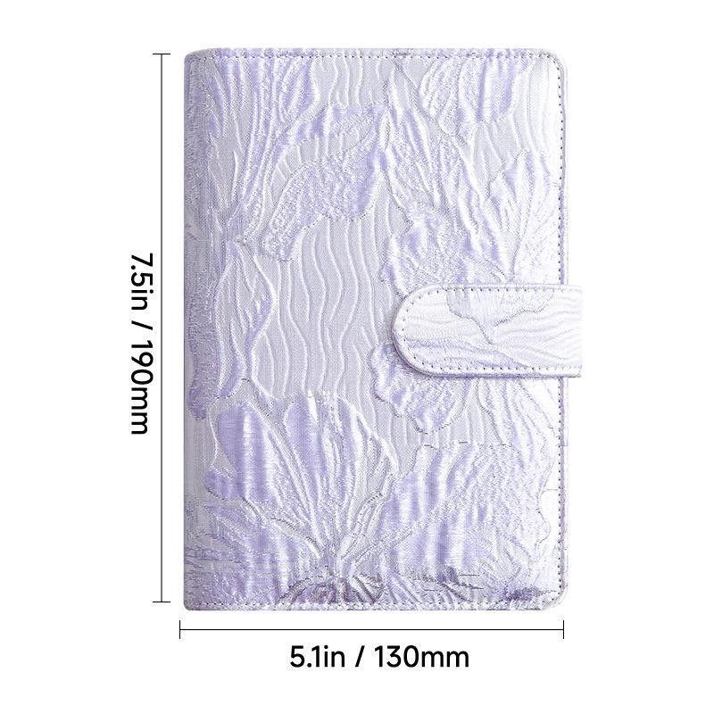 Creative A6 Loose-leaf Notebook with Zipper Bag - Macaron Floral Cash Budget Planner