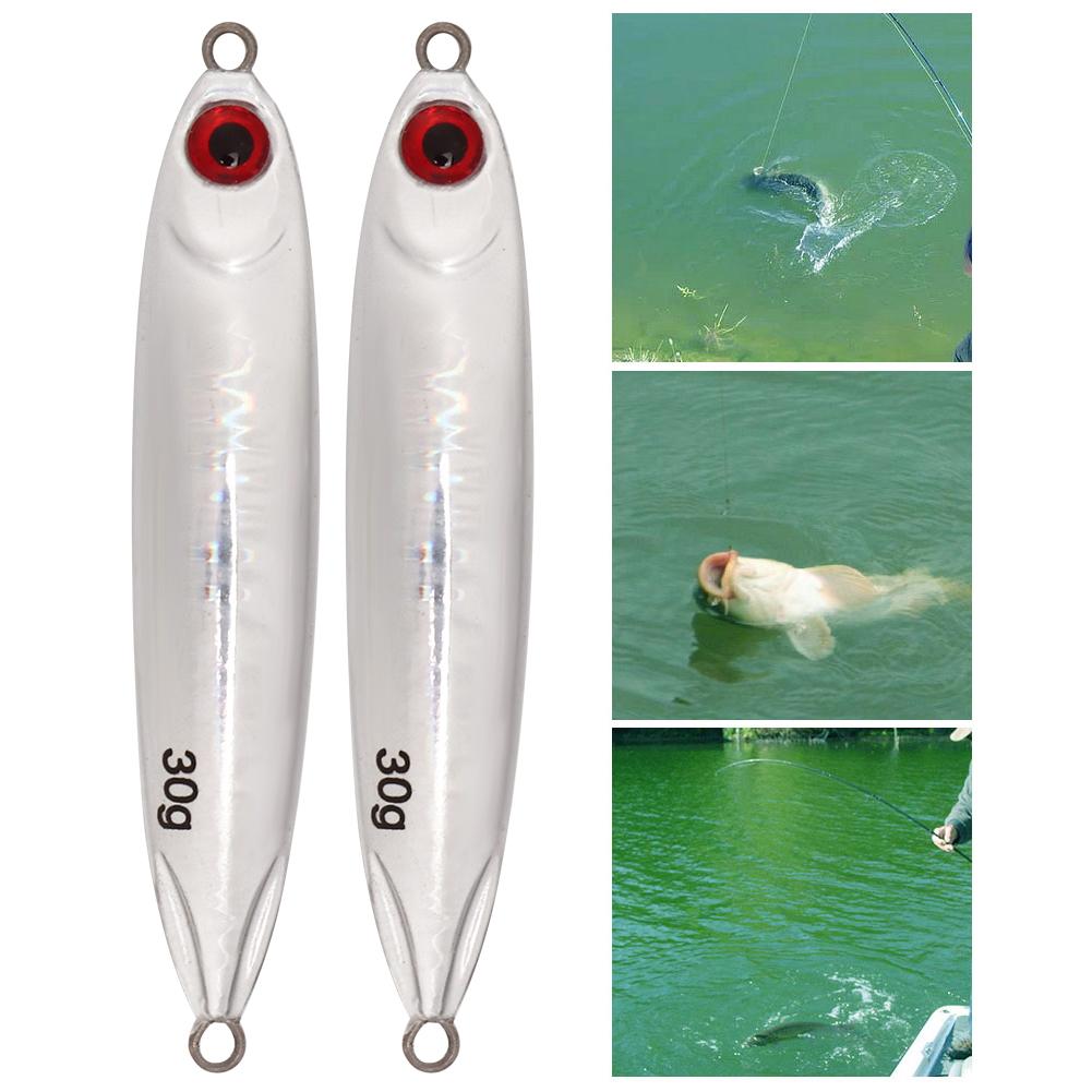 2Pcs Simulation Fish Shape Lure Bait Fishing Tackle Vivid Swimming Posturesilver