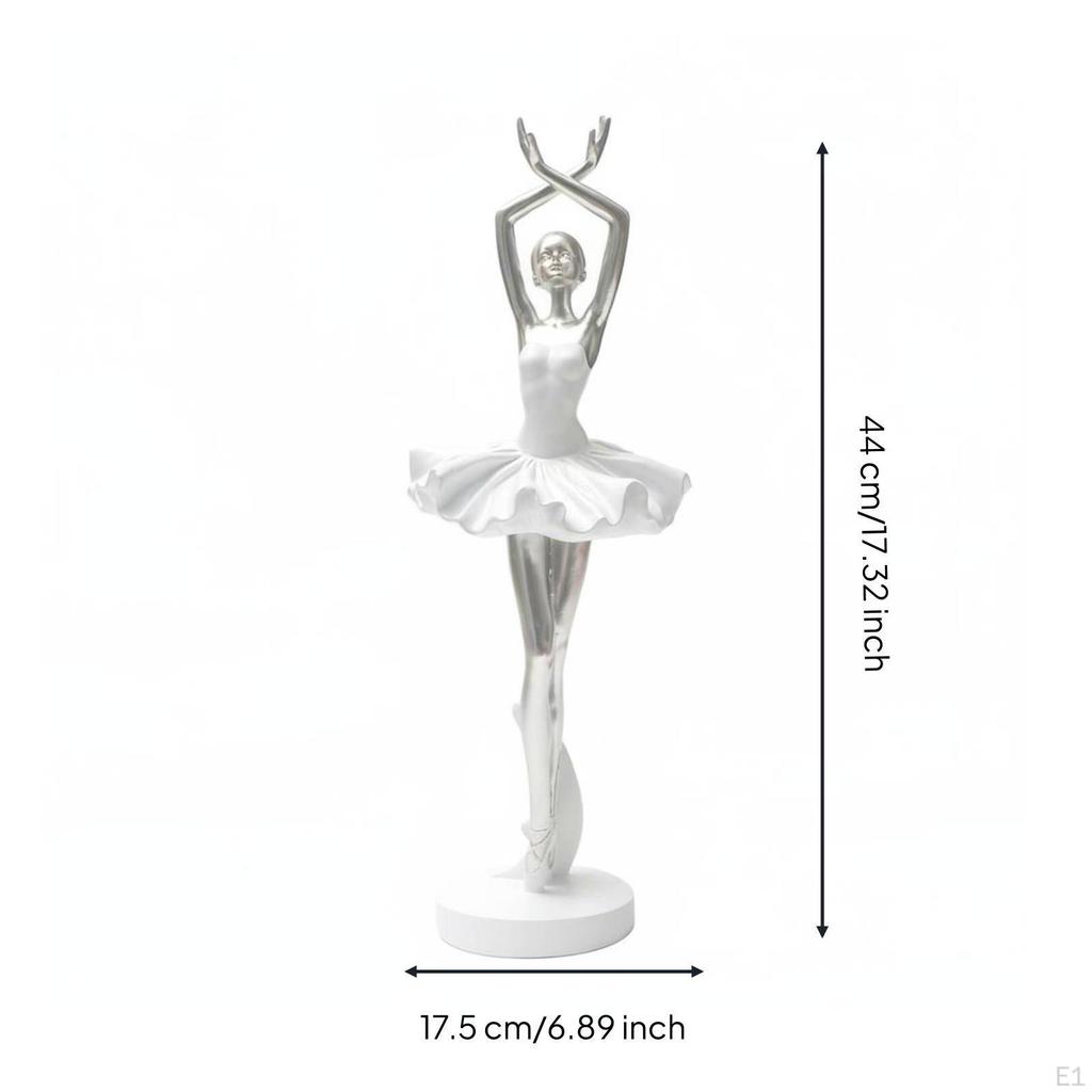 Ballerina Figurine Elegant Design Ballet Statue Artistic Decor Dancing Girl Ornament for Girls,