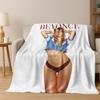 Moderne Popmusik Beyonce Kunst Flanelldecke, Gemütliche Weiche Überwurfdecke für Zuhause Schlafzimmer Bett Sofa Picknick Büro Abdeckung Geschenk Kind