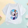 Frozen Elsa Anna Princess Number Bow Print Kids Tshirt Girls Clothes 1 2 3 4 5 6 7 8 9 Years Birthday Baby Boys T-Shirts,HKP2453