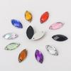 Handmade Beads Two Holes Flat Bottom Acrylic Drill Diy Costume Jewelry Accessories Horse Eye Shape Grid Surface Hand Sewing Drill Claw Drill Material