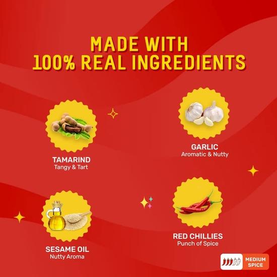 MasterChow Chilli Garlic Stir Fry Cooking Sauce (220 gm) | Medium Spicy | Serves 4-5 Meals | Bang Bang Sauce