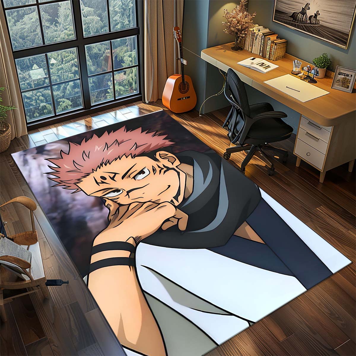 

Jujutsu Kaisen Anime Rug Polyester Non Slip Floor Carpet Living Room Bedroom Home Decor 60x90cm