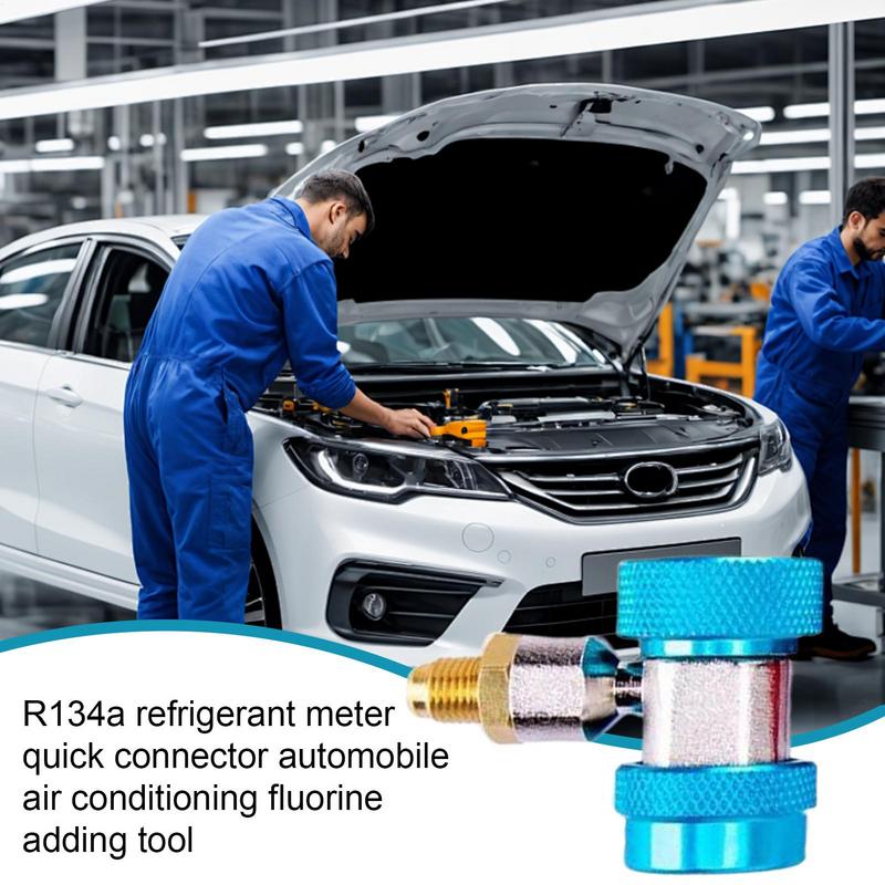 Car Air Condition Quick Coupler  Tee A/C Adapter R134A  H/L Manifold Connector High Low Adapter Air Conditioning Accessories