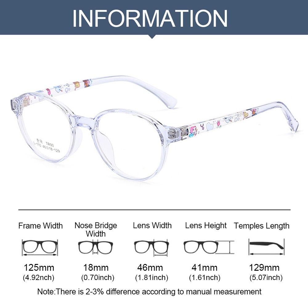 Girls Computer Eye Protection Kids Glasses Comfortable Eyeglasses Anti-blue Light Ultra Light Frame