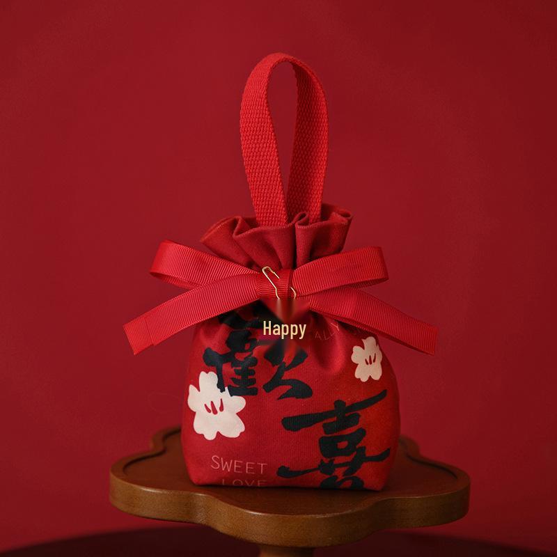 Wedding Candy Box & Bag Set - Elegant Fabric and Box Packaging for Wedding Favors