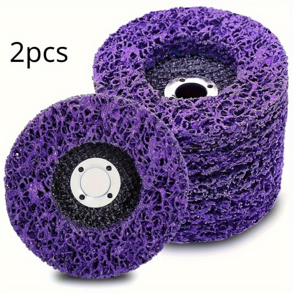 1/2 Stück Grobe Schleifvlies-Scheiben - Hochleistungs-4-Zoll-Rost- und Farbentferner-Räder für müheloses Schleifen und Polieren - Langlebiges PVC/Diamant