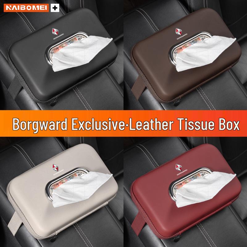 Compatible Tissue Box for Borgward BX5, BX7, BX3, BXi7 - Car Seat Back/Armrest Pull-Out Design