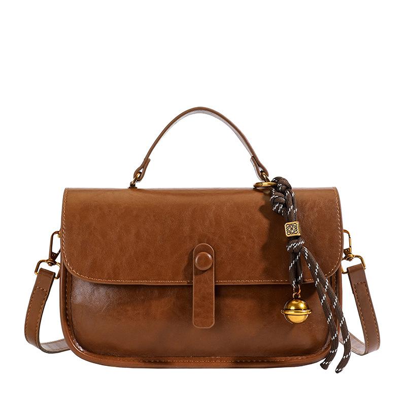 Wholesale Niche Simple and Versatile Fashionable Portable Small Square Bag Women's Leisure Commuting Solid Color Shoulder Messenger Bag