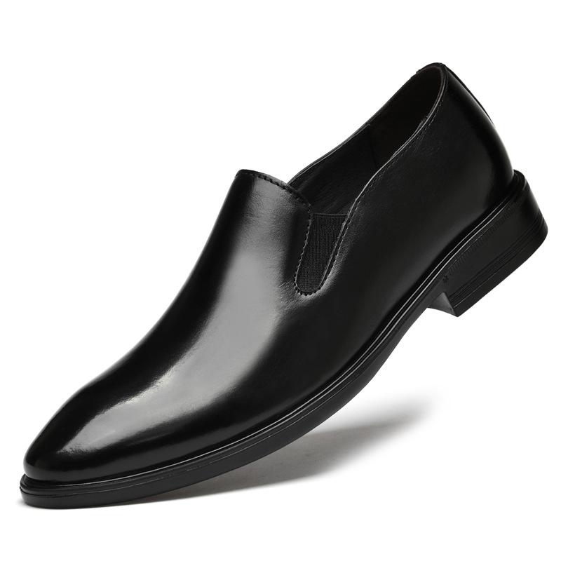 Men s Retro Washed Leather Loafers - British Korean Style, Distressed Business Formal Slip-Ons 42