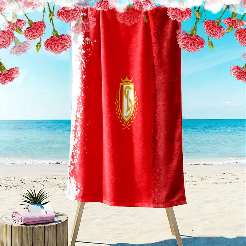 STD Liège Print Beach Towel, Large Soft Quick Dry Towel for Beach Camping Swimming