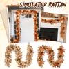 Wreath With Light Timer Function, Wreath Of Leaves With Berries, Cones, Realistic Automatic Timer, Fall Decorations