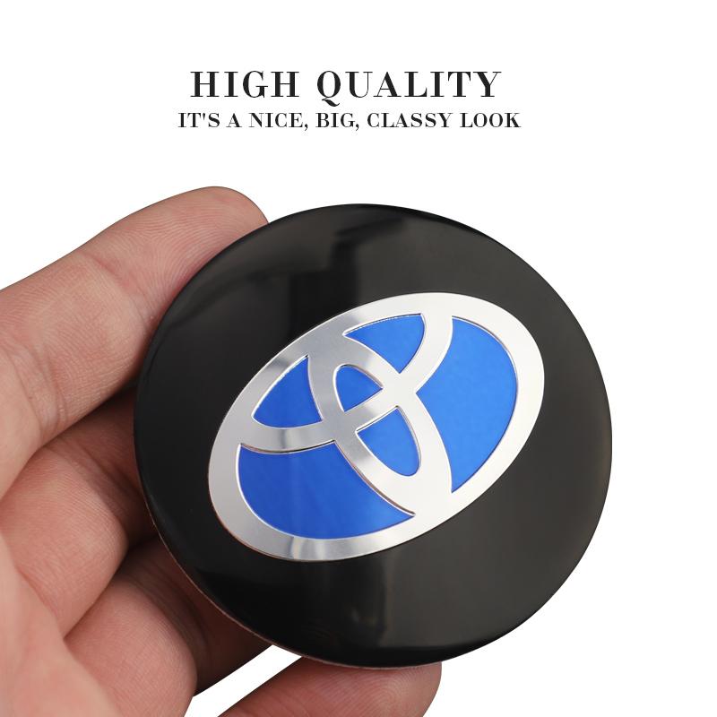 4 Pezzi 56mm Adesivi Ruote Auto Tappo Centrale Mozzo Emblema Auto Badge Decalcomania Per Per Toyota Yaris Corolla Prius Auris Camry Avalon Sienna