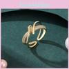Simple Trendy Design Copper Ring For Women Featuring Dazzling Adjustable Shape Geometric