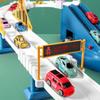 Piste de Voiture Électrique pour Enfants Piste de Course Parking Piste de Course Voiture Miniature Moulée sous Pression Garage Cadeaux de Vacances Anniversaire Enfants Jouet Éducatif