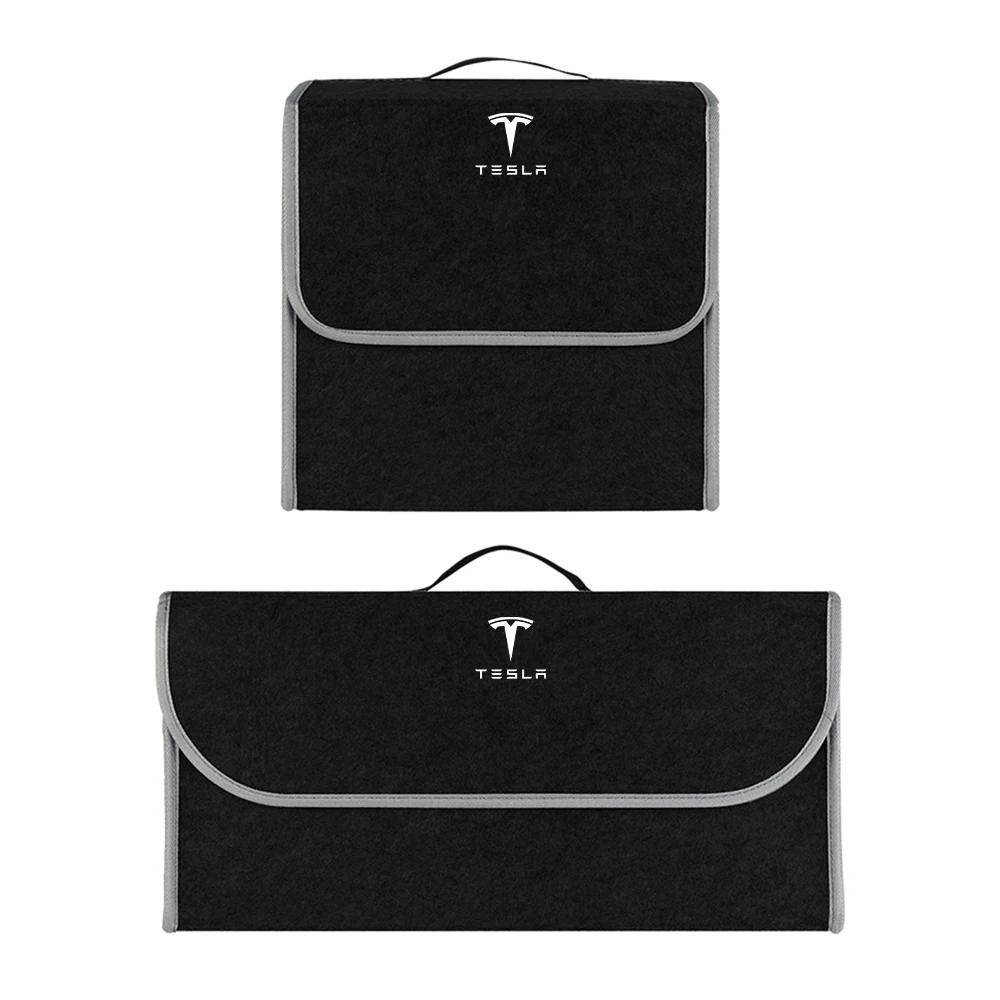 Car Sticker Tesla 1/2Pcs Car Accessories Trunk Storage Bags Travel Organizer Box For Tesla Model 3 Model Y S X 2017-2023 SpaceX