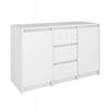 Chest of Drawers with 3 Drawers and 2 Doors | Handleless Fronts | 120x77x43 Cm