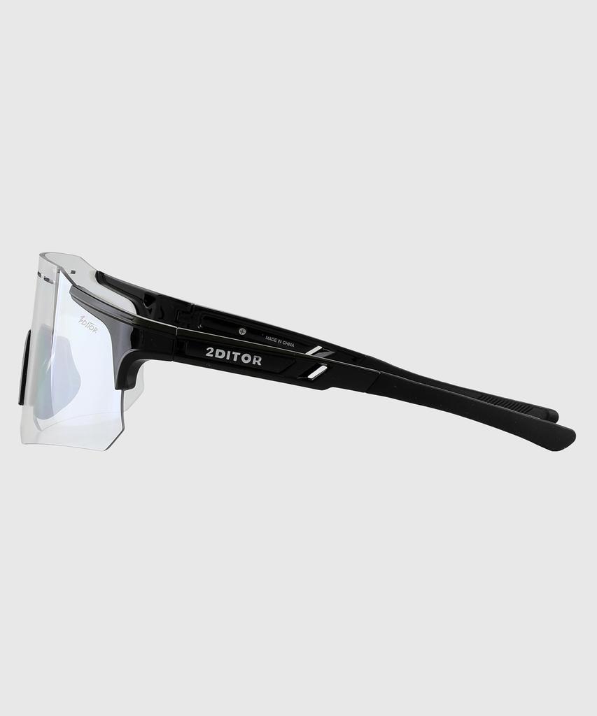 Tuditeo Nus Goggles Uv Protection Athletic Sunglasses C5 Photochromic Silver/Black Frame