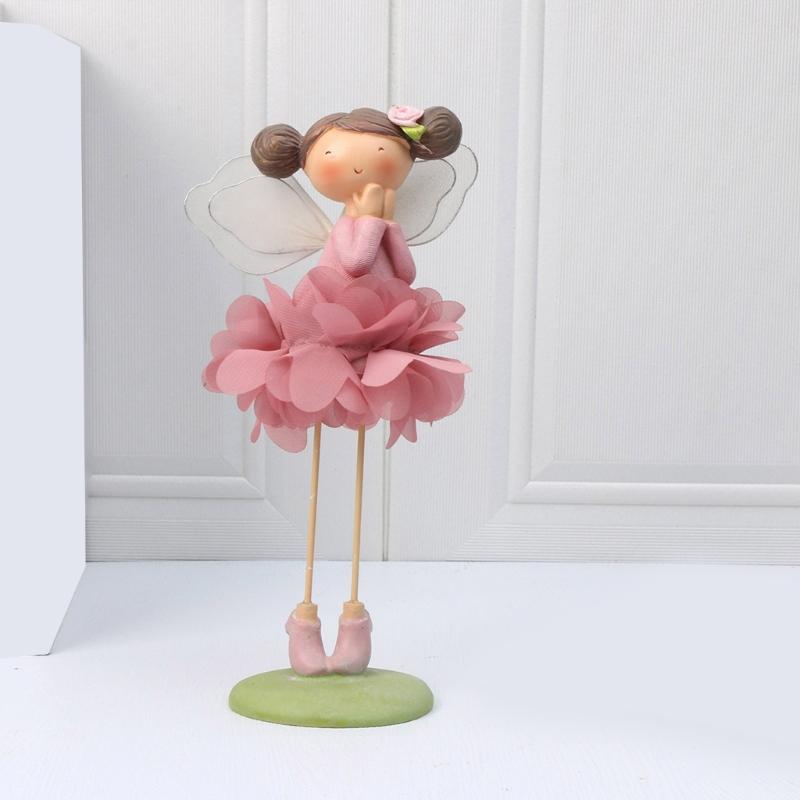 Cute Long Leg Girl Figurine Sculpture Resins Craft Standing Girl Statue Book Shelves Table Ornament Home Desktops Decors