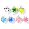 2 Pcs Resin Heart Valentine's Day Charms Enamel Hearts Dot 304 Stainless Steel Pendants Pendants For DIY Necklace 17mm x 12mm
