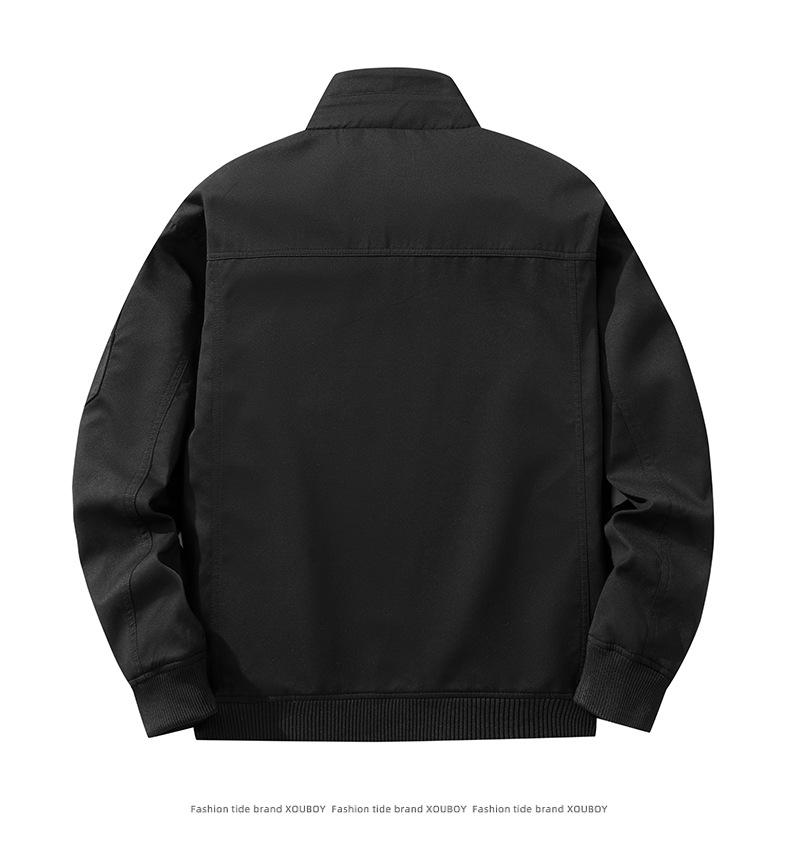 Men's Plus Velvet Thick Flight Jacket - Autumn/Winter Casual Solid Color Sports Coat