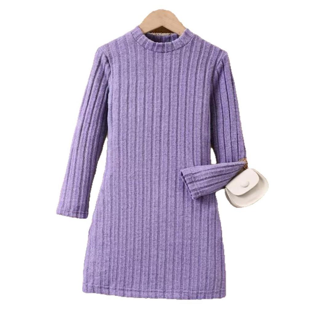 2025 Fall/Winter Slimming European & American Girls' Warm Dress
