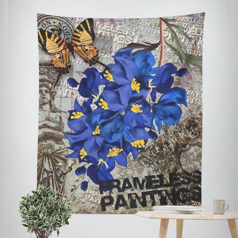 Succulent Plants Flowers Decorative Tapestry Home Wall Decor Office Living Room Tapestry