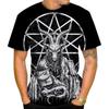 Summer  Devil Satan Print T-shirt 3D Men Short Sleeved Tee Shirt Fashion Harajuku Hip Hop Casual Unisex Streetwear