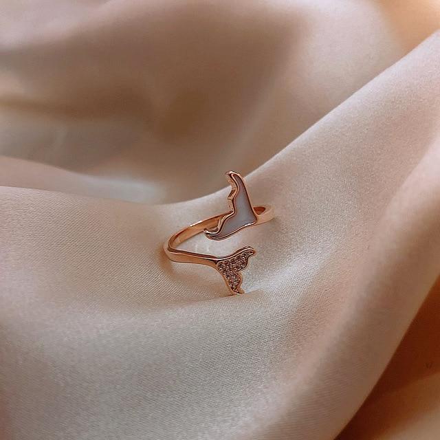 Ins Tide Adjustable Stainless Steel Rings For Women Simple Temperament Engagement Wedding Rings Fashion Jewelry Wholesale 2022