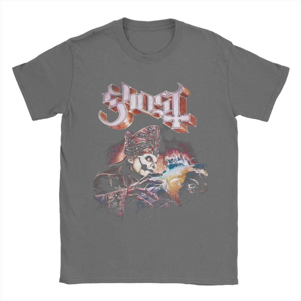 Ghost Band Rock Metal T Shirts for Men 100% Cotton Funny T-Shirts Round Neck  Tees Short Sleeve Clothing Graphic