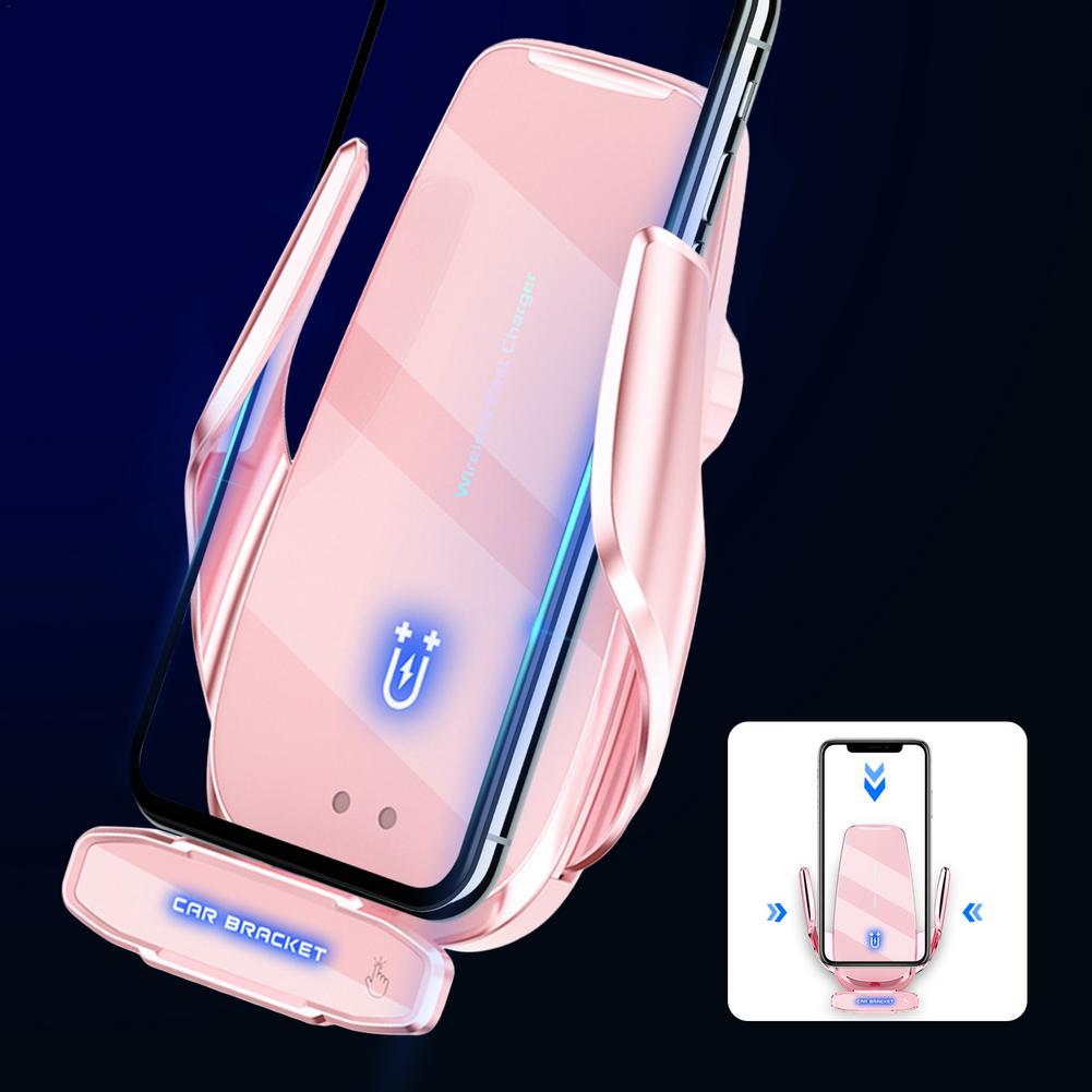 15W Wireless Car Charger Holder Smart Sensor Wireless Car Charger Mount Auto Clamping Alignment Cell Phone Holder For Dashboar