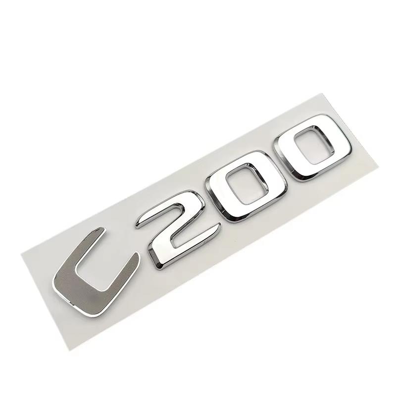 3D ABS Car Rear Tail Trunk Letters Emblem Badge Sticker For Mercedes Benz C Class 4Matic W204 W205 C180 C220d C63 C200 C260 C300 RX7