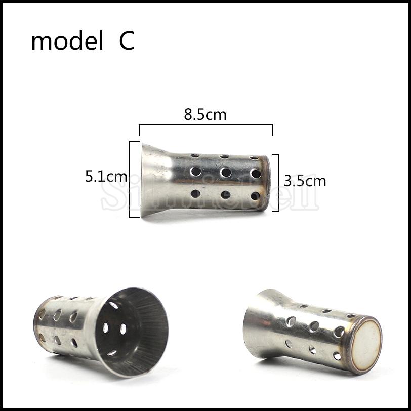 FREE SHIPPPING DB Killer For 51mm 54mm 60mm Inlet Motorcycle Exhaust Muffler Moveable DB Killer Noise Sound Eliminator Model C