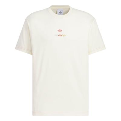 Originals Logo Mode Col Rond Ample T-Shirt Manches Courtes Homme Hauts Blanc Cassé KC1429