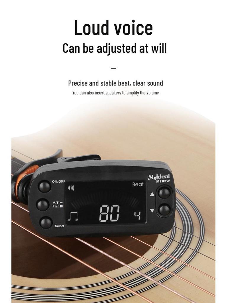Universal Tuner & Metronome for Guitar, Violin, and Ukulele - 2-in-1 Tool