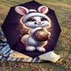 1PC rabbit ornamentAutomatic Open/Close Umbrella with Windproof, 8-Rib Sturdy Canopy, Durable Ribs, Fashionable Design1234A