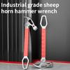 Multi Functional Sheep'S Horn Hammer with Wrench Function - Magnetic Woodworking Hammer, Polished High Carbon Steel, No Assembly Required