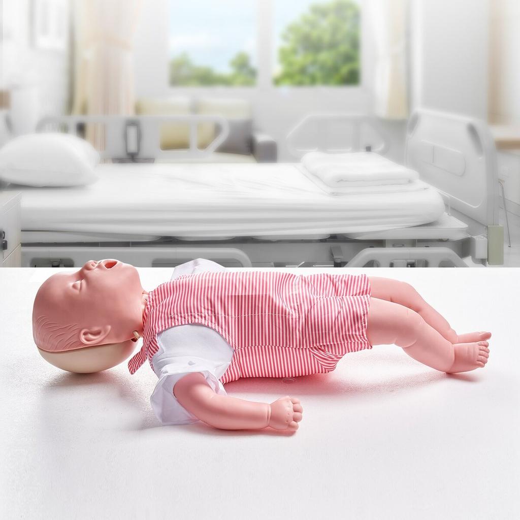 Infant CPR Training Manikin, Heimlich Maneuver and Cardiopulmonary Resuscitation (CPR) Practice, Professional Infant Airway Obstruction Training