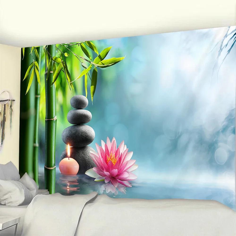 Tapiserie cu statuie lui Buddha, cuvertură de pat, agățată pe perete, covoraș de plajă boem, fete de masă, decor pentru dormitor