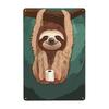 pc Vintage Sloth Metal Sign Thats What I Do I Read Book I Know Things for Home Wall Decor Mural Inspirational Quotes x Inch