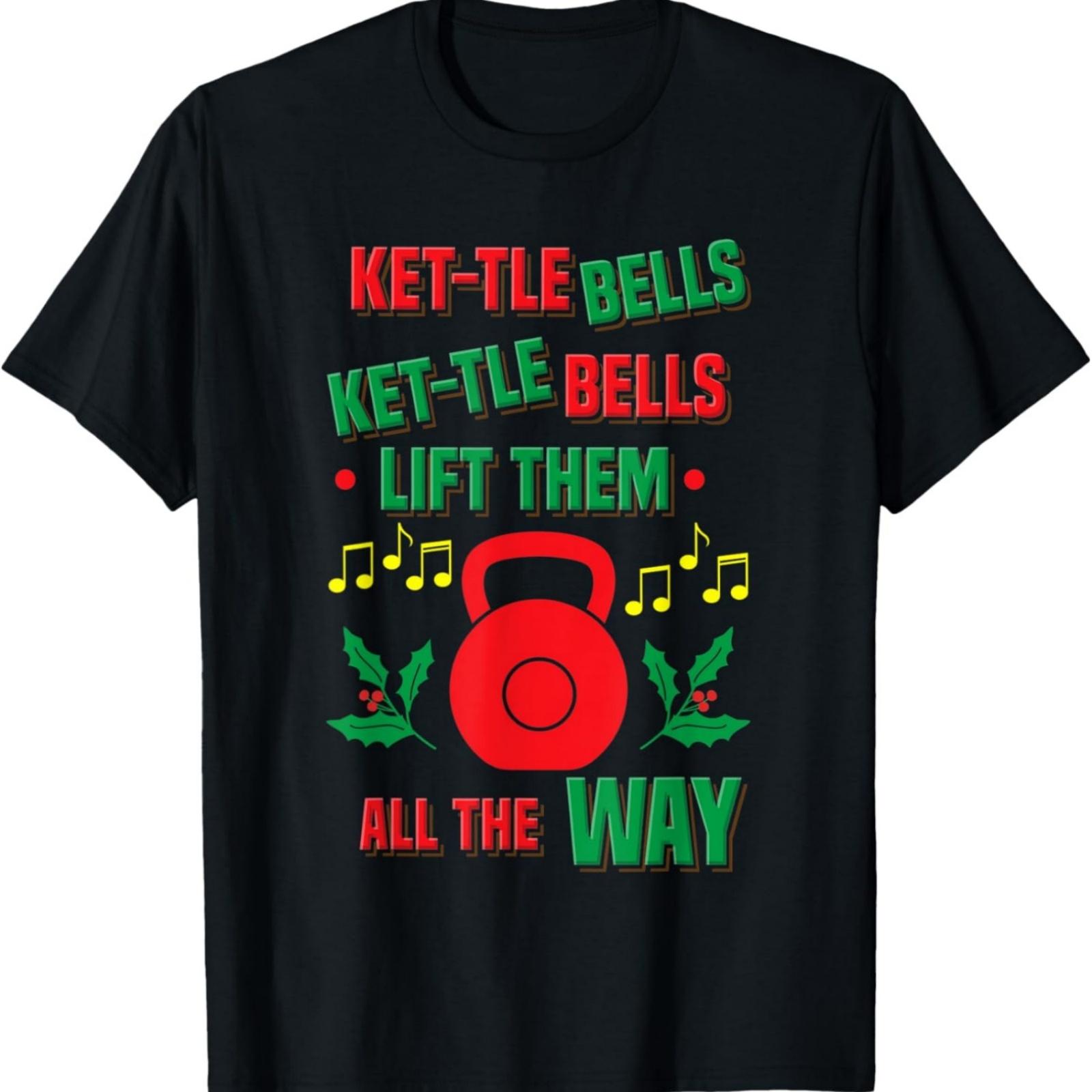 Гири Поднимай их до конца Забавная Рождественская Песенка Футболка S