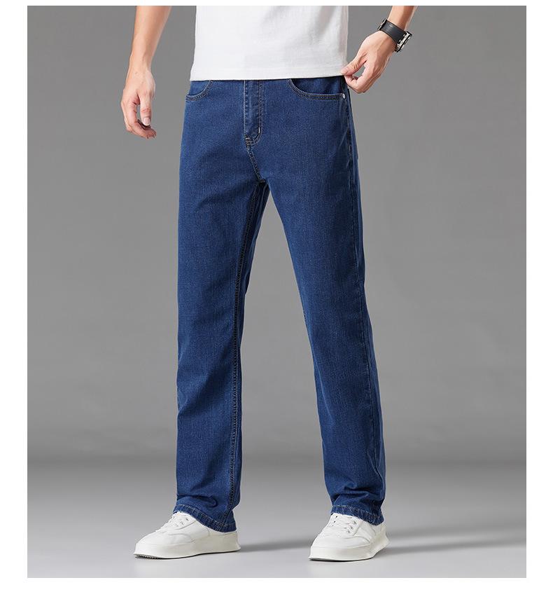 Woodpecker Men's Fleece-lined Straight Leg Stretch Jeans - Loose Fit, Plus Size, Warm Casual Pants for Autumn/Winter