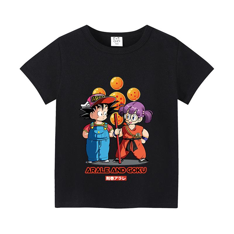 Slump Arale T-shirt Cute Girls Classic Anime Harajuku Cotton Kids Tees Streetwear Toddler Casual Short Sleeve Child Clothes Tops