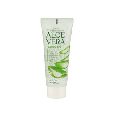 Foodaholic Aloe Vera Soothing Gel 100ml/Tube Portable, Contains Centella Asiatica Extract, Soothing, Quick-Moisturizing