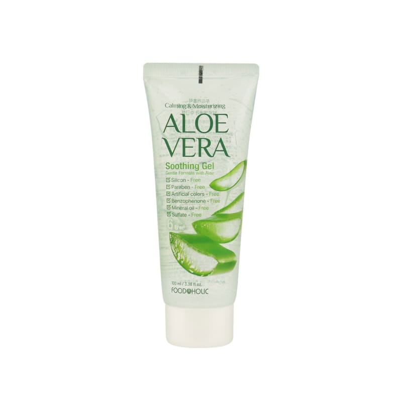 

Foodaholic Aloe Vera Soothing Gel 100ml/Tube Portable, Contains Centella Asiatica Extract, Soothing, Quick-Moisturizing