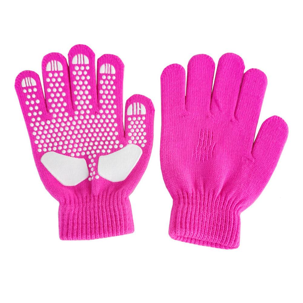 Cotton Lining Ice Skating Gloves Ski Gloves Easy To Pack pink