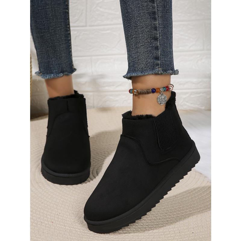 2025 New Arrival Thickened Fleece-Lined Cotton Boots Winter Fashion Slip-On Women's Snow Boots